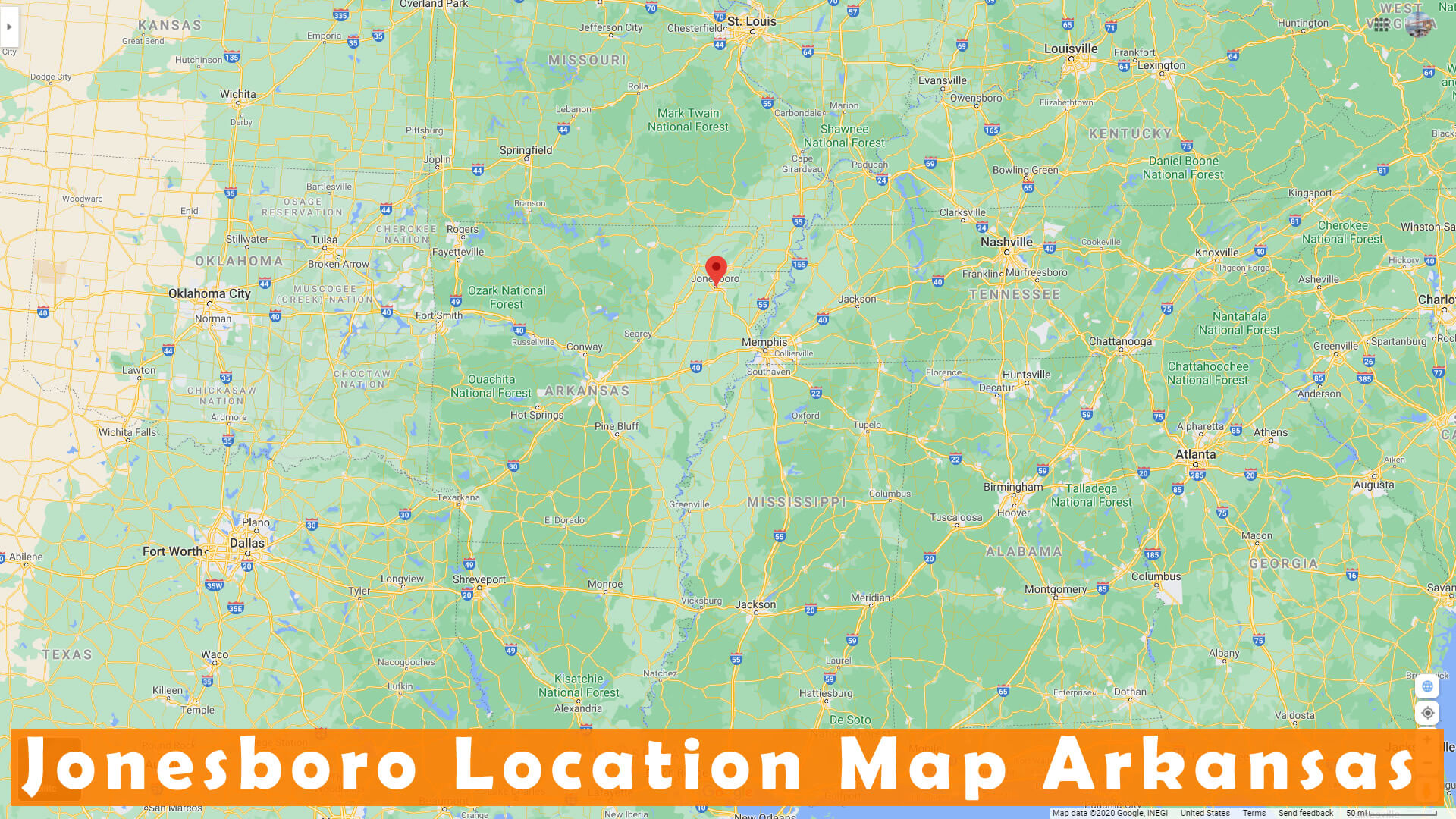 Jonesboro Emplacement Carte Arkansas